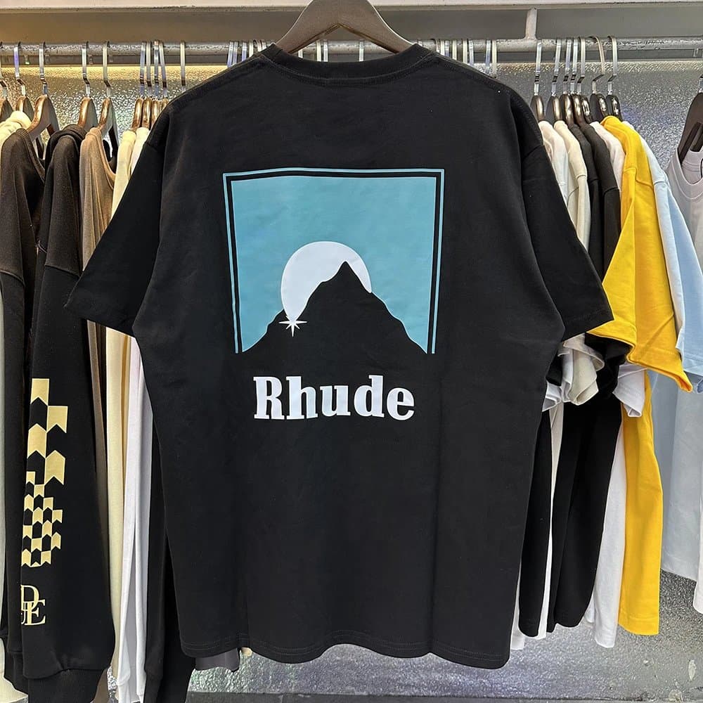 Rhude Graphic Tee Mountain Logo — 5063 黑色