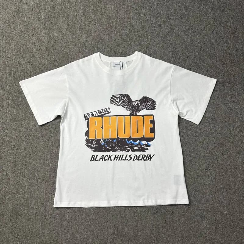 Rhude Script Logo Tee Signature Script — 如图所示44 白色