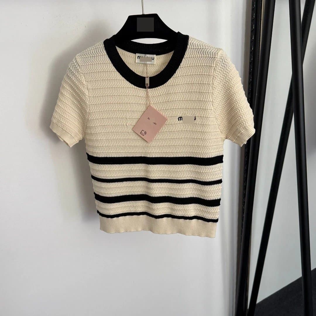 Miu Miu Knit Mini Skirt Striped — 短袖