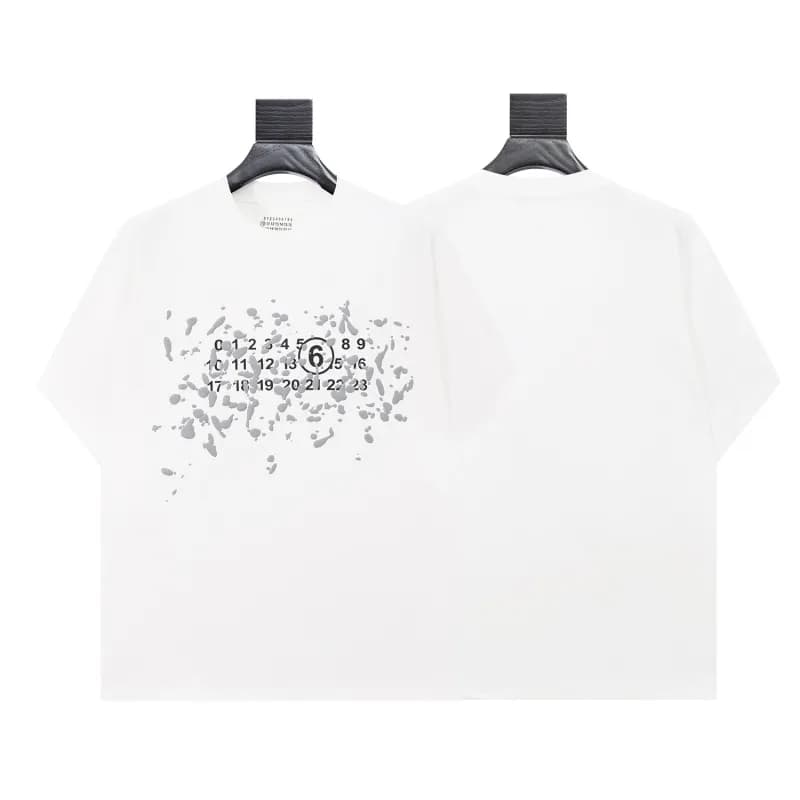 Maison Margiela Replica T-Shirt Numbered Neckline — 7017白