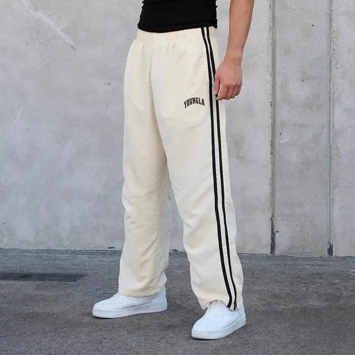 Yeezy Track Pants YOUNGLA Logo — 米白
