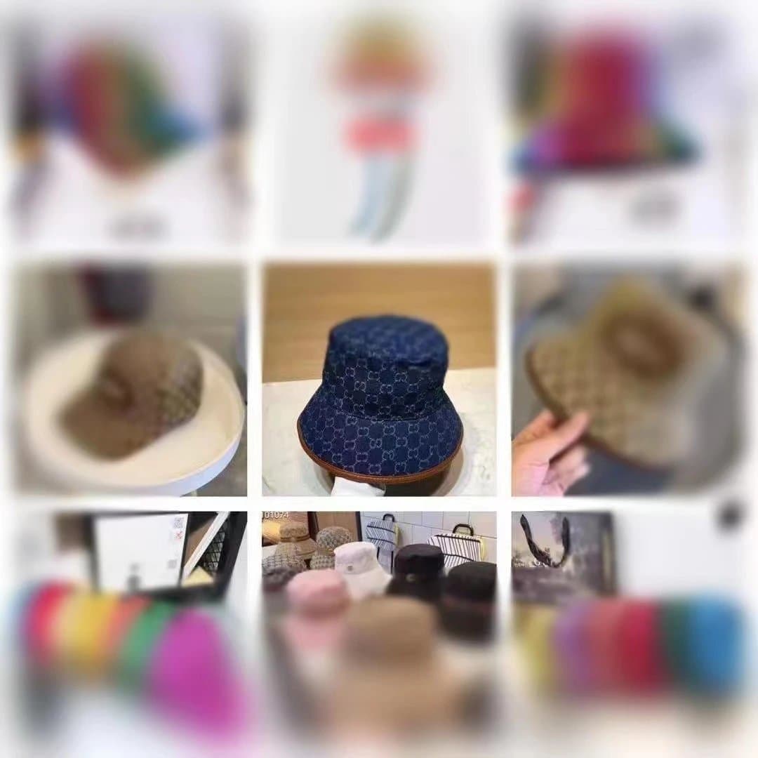 Gucci Bucket Hat GG Monogram — 均码 · 小G皮顶卡其