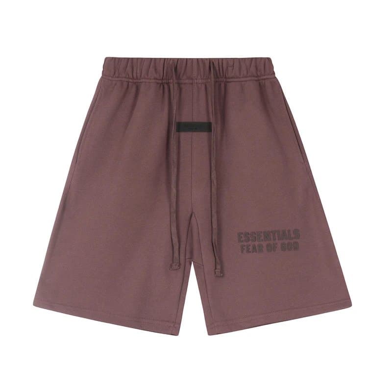 Fear of God Essentials Logo Shorts Essentials — 2411暗紫色(硅胶字母)