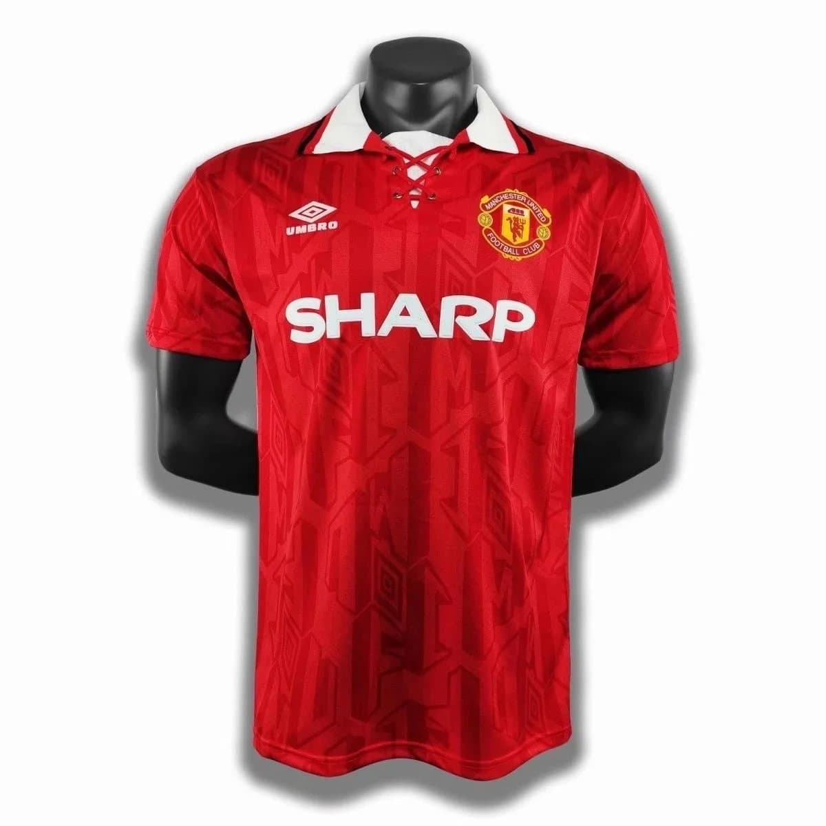 Umbro Manchester United Home Shirt 1990s Sharp Sponsor