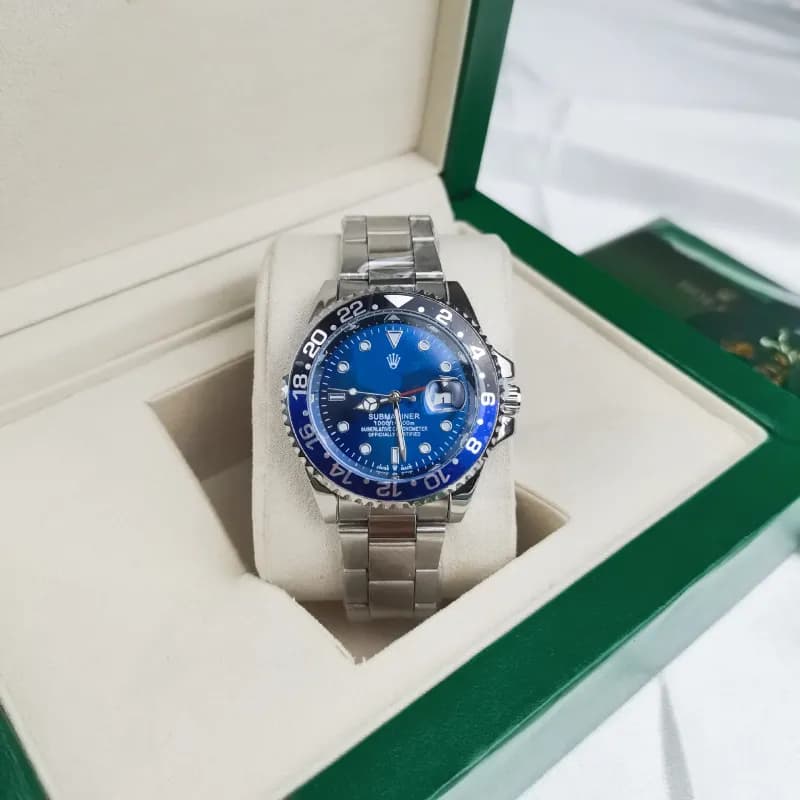 Rolex Submariner Red Wave Dial — 四针可乐圈三株银色 黑蓝圈蓝面