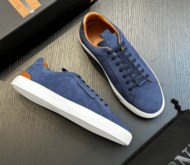 Prada Espresso Sneaker Black Suede — 27
