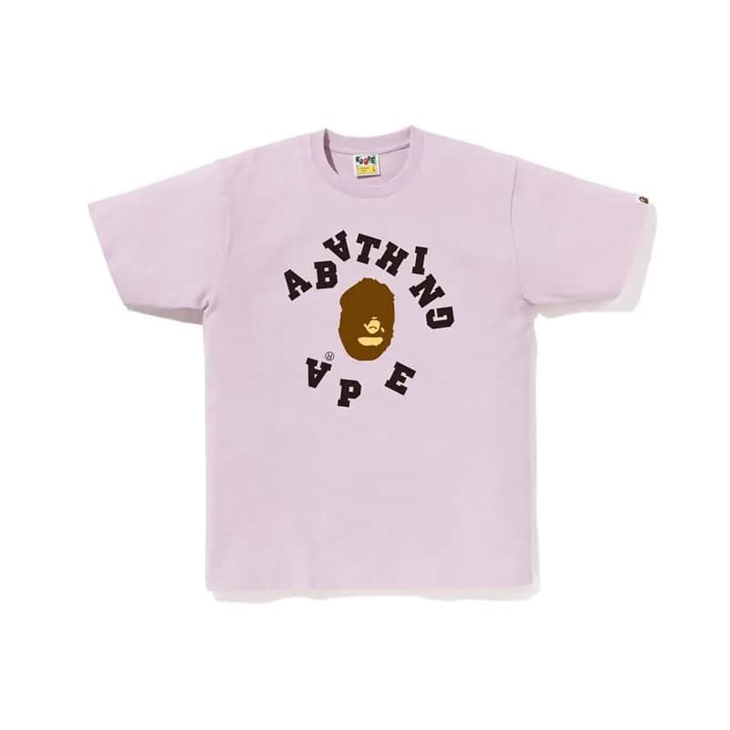 BAPE Graphic Tee A Bathing Ape Logo — 708 pink