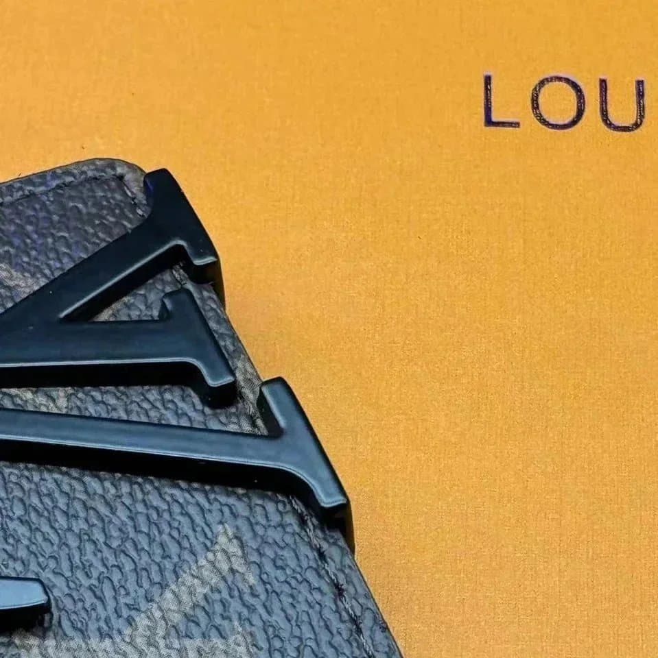 Louis Vuitton LV Belt Monogram Empreinte — 咖花黑扣