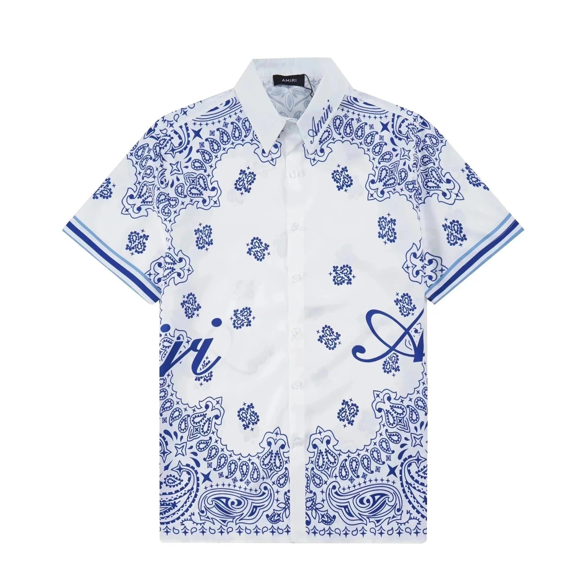 Amiri Camp Shirt Diamond Star Print — 35