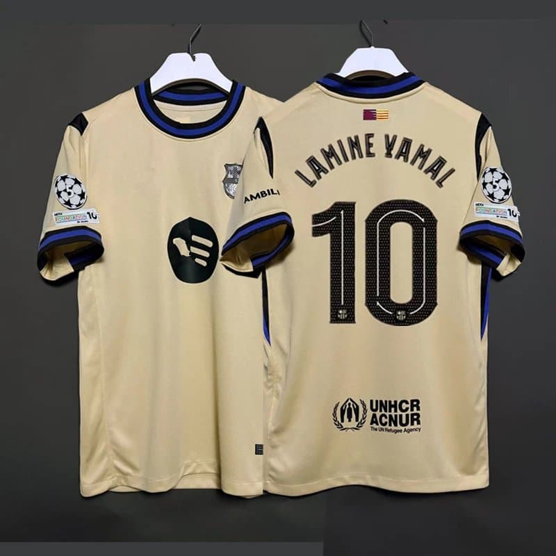 Adidas Real Madrid Home Jersey Mbappé 10 UEFA Foundation — 巴萨客场欧冠+印10号+2臂章