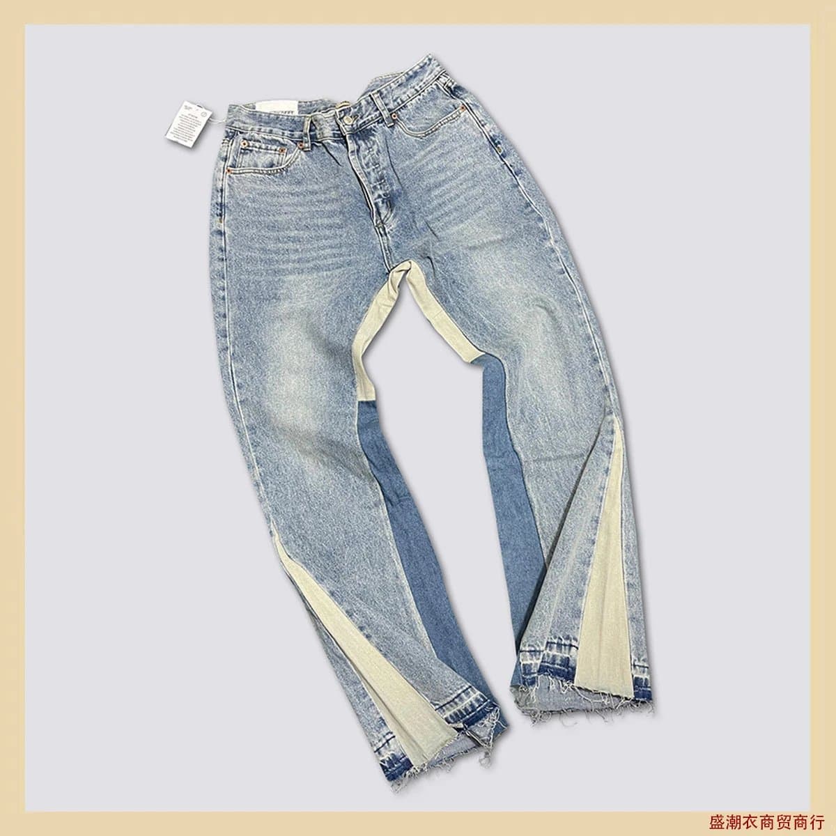 Levi's Patchwork Jeans Two-Tone Denim