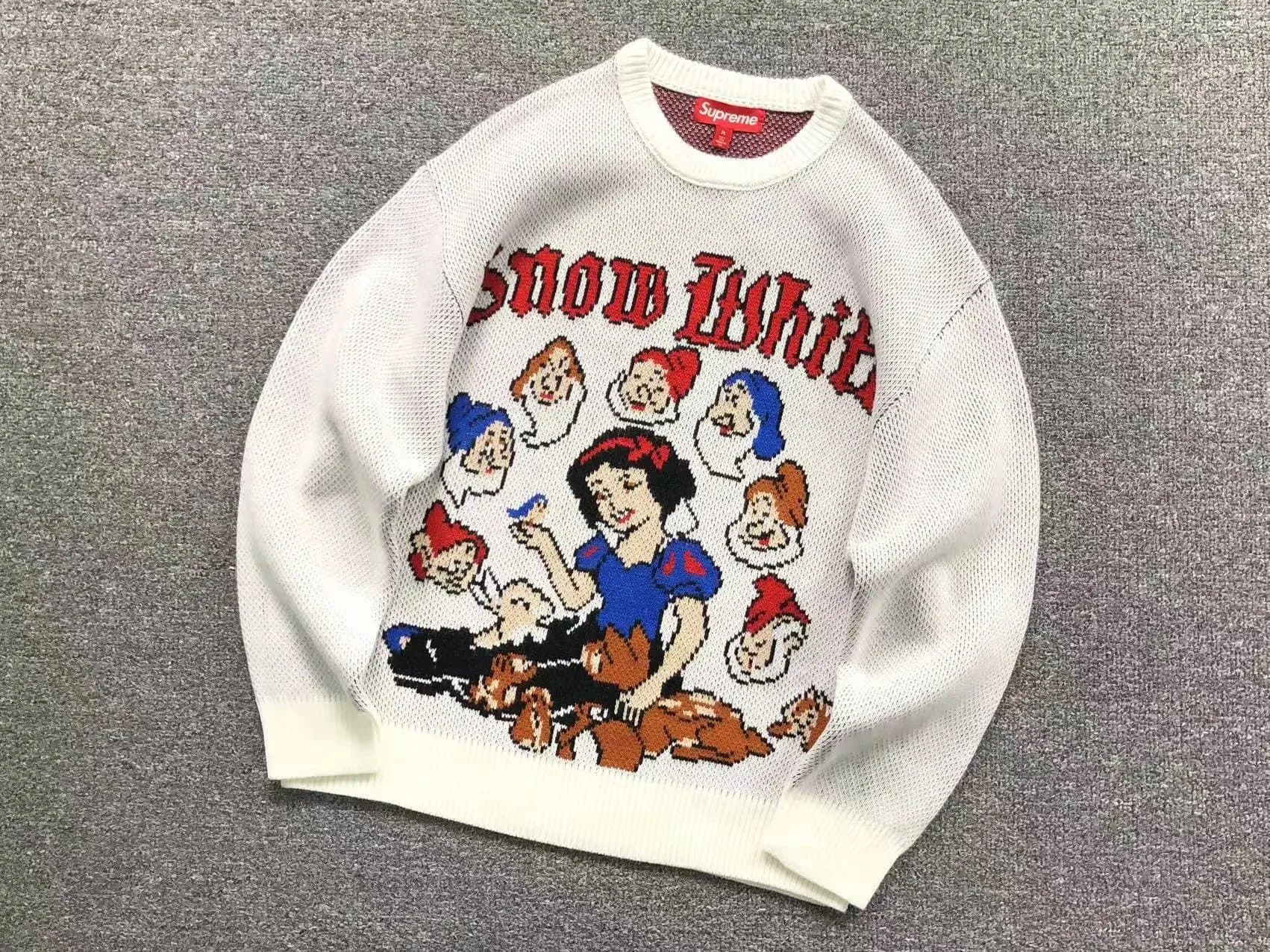 Supreme Snow White Knit Sweater Disney Collaboration