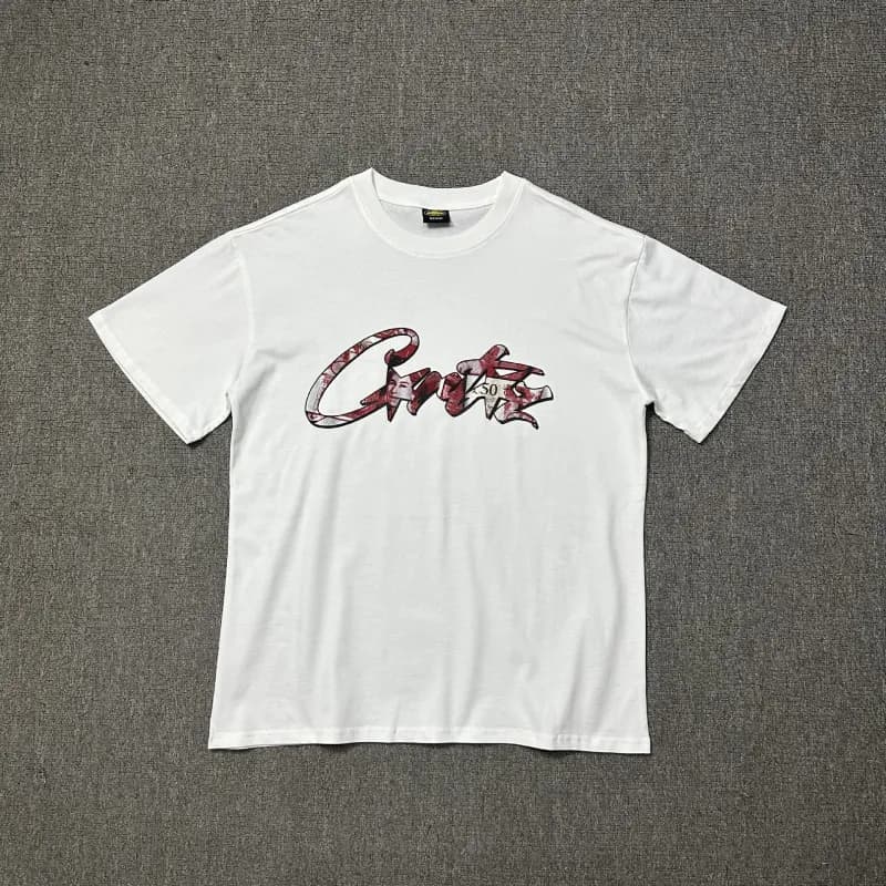 Corteiz T-Shirt CRTZ Script Logo — 3191白