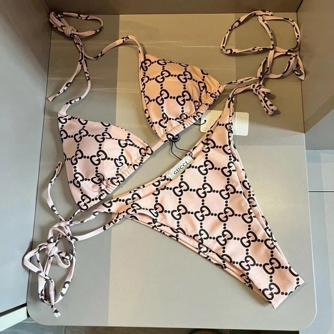 Gucci Triangle Bikini Set GG Monogram