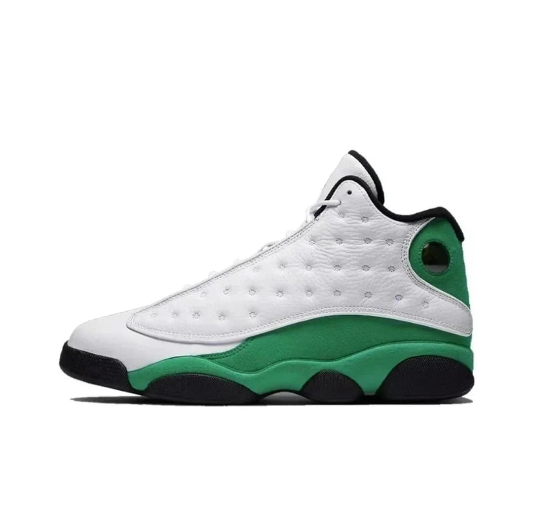Air Jordan 13 Low White/Navy/University Blue — 白绿