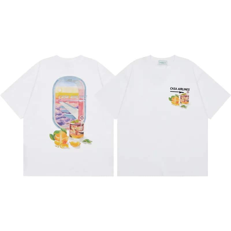 Casablanca Casa Airlines Tee Orange Juice Print