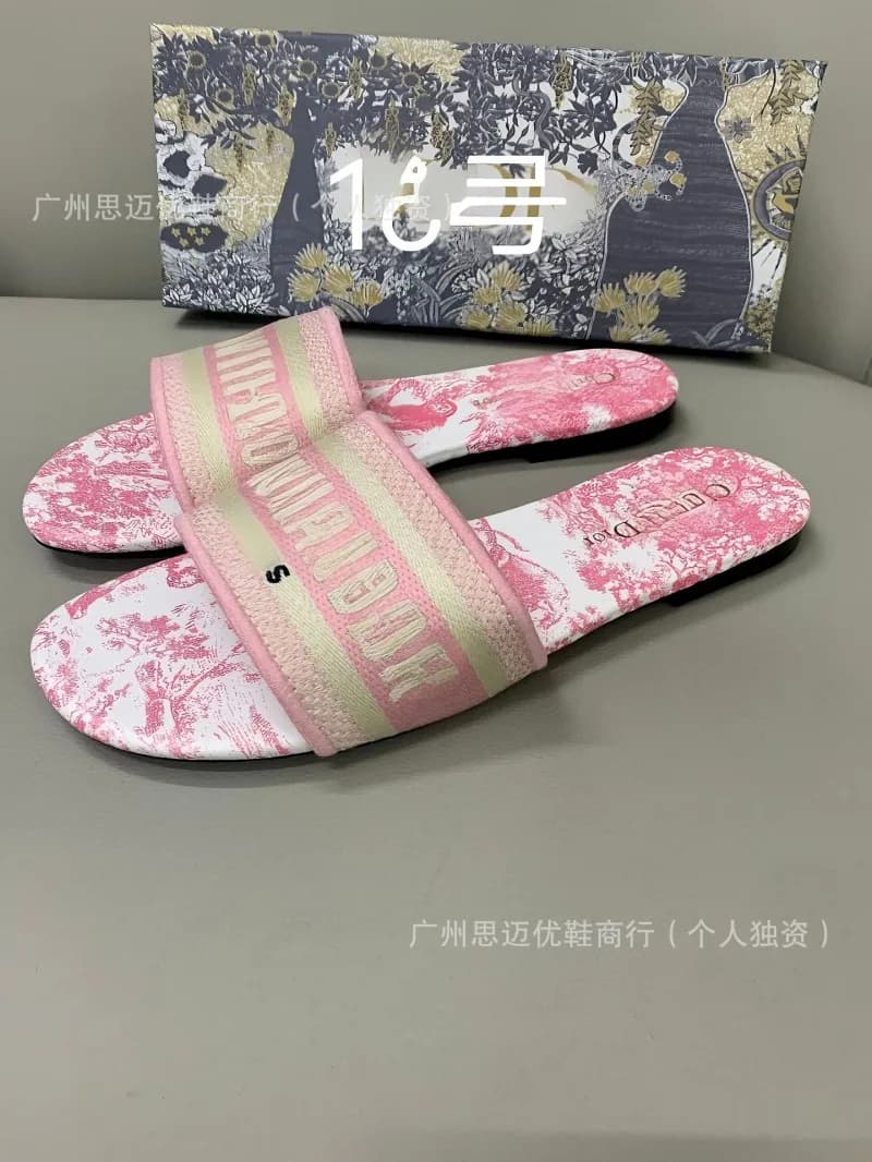 Dior Slide Sandal Textured Strap — 颜色16