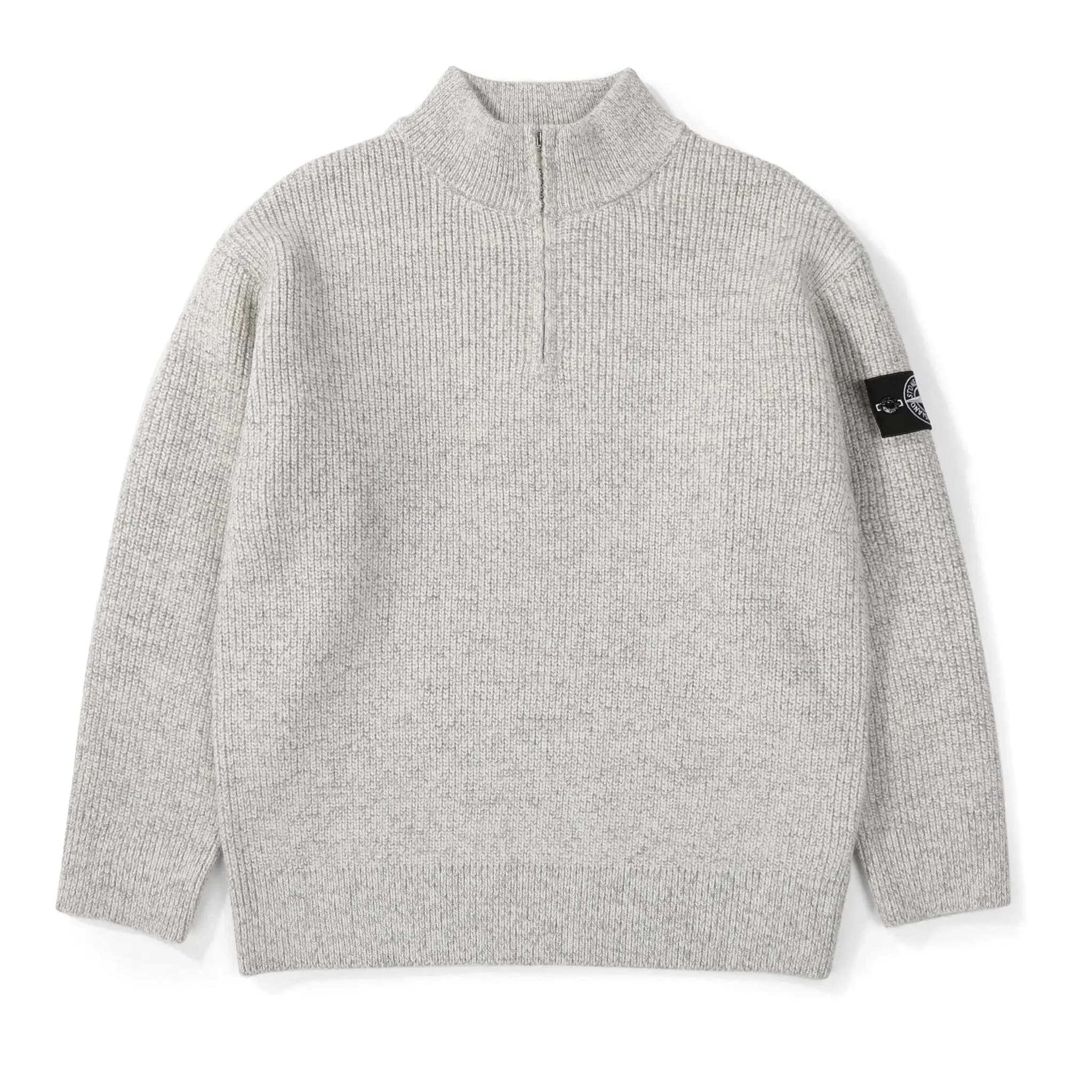 Stone Island Half-Zip Sweater Melange Grey