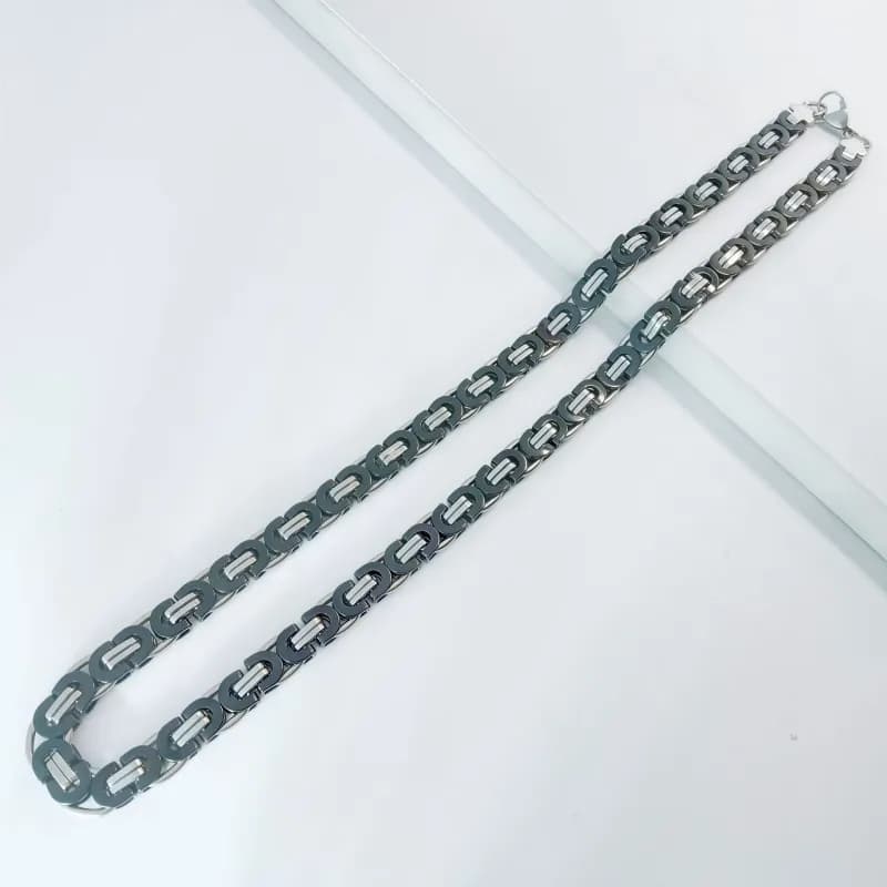 Chrome Hearts Link Chain Set Gold Tone — 钢间黑色项链8mm*60cm