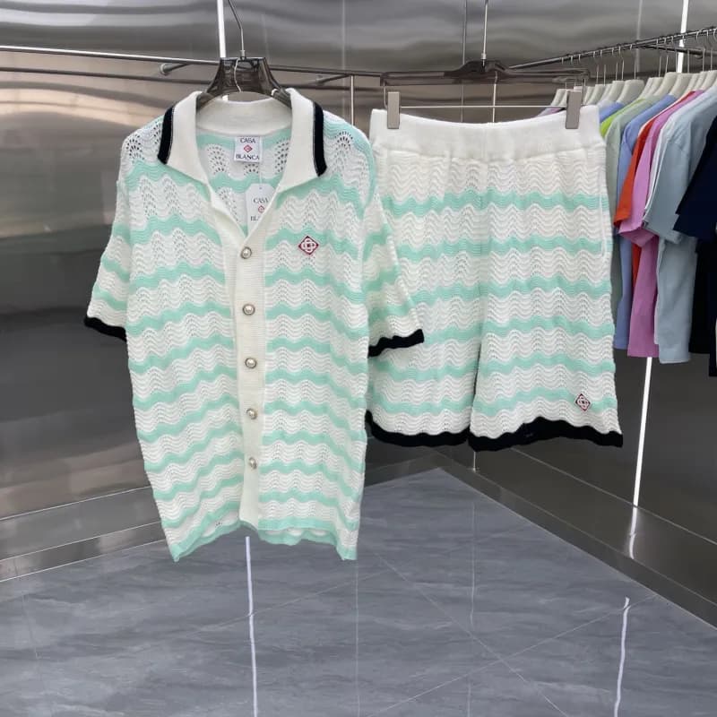 Casablanca Knit Set Wave Pattern
