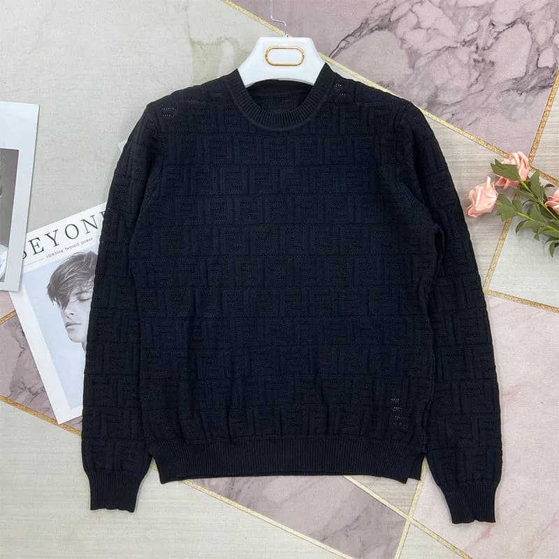 Fendi Knit Sweater FF Logo Intarsia