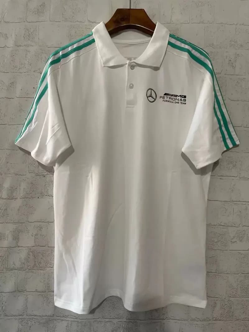 Racing Tee Ducati Team Sponsorship — 2025F1梅赛德斯polo衫白色