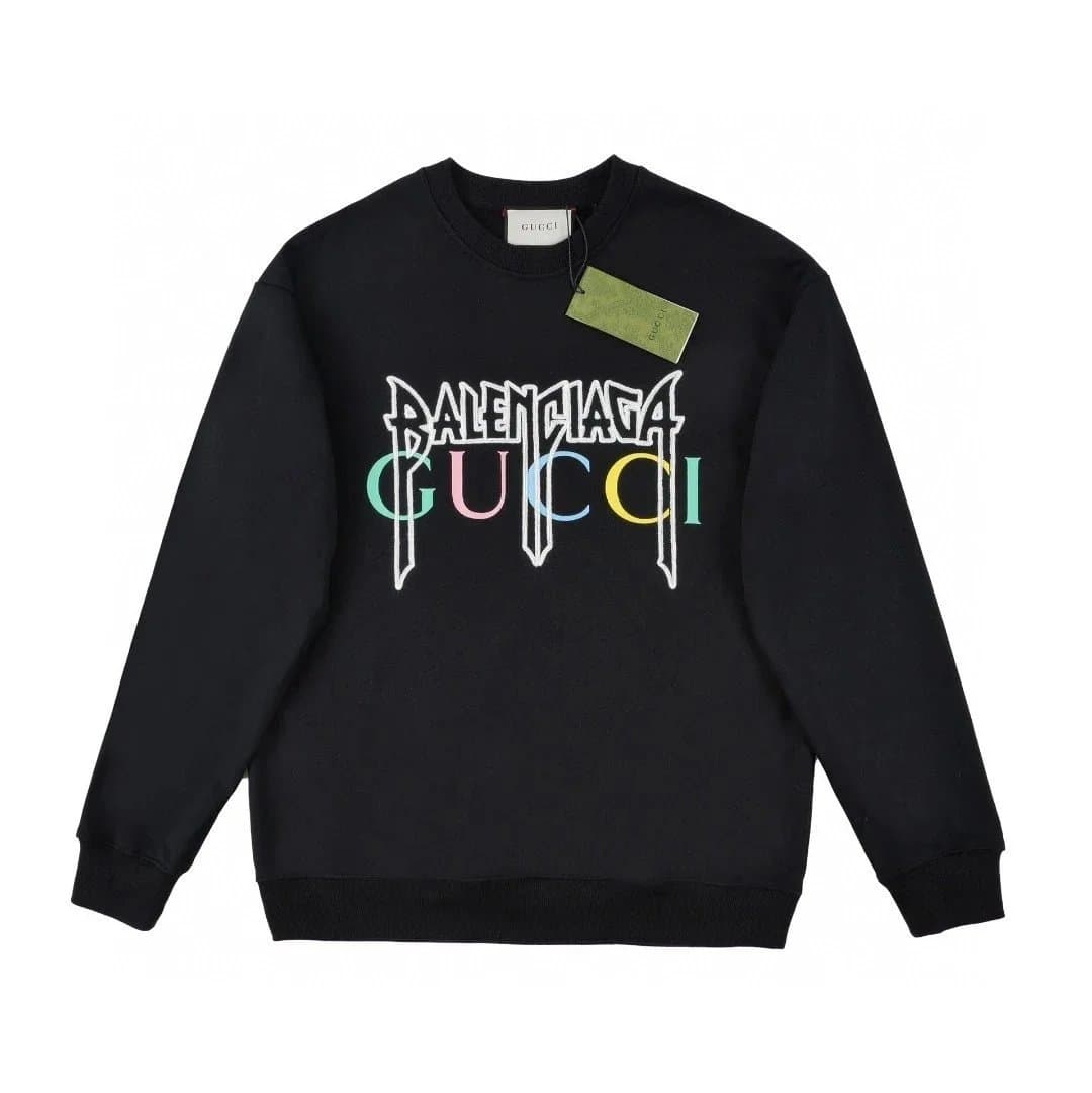 Crewneck Sweatshirt Balenciaga x Gucci Logo