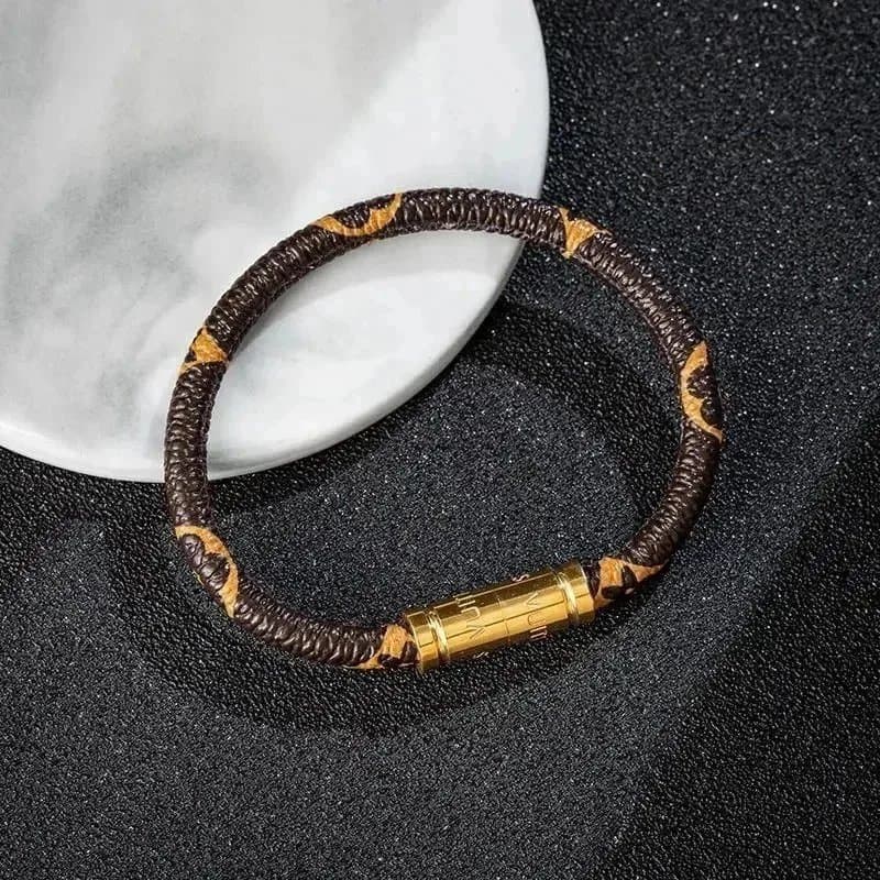 Chrome Hearts Braided Leather Bracelet Magnetic Clasp — TH008