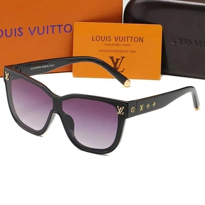 Louis Vuitton Square Sunglasses LV Logo Detail — 1844-2