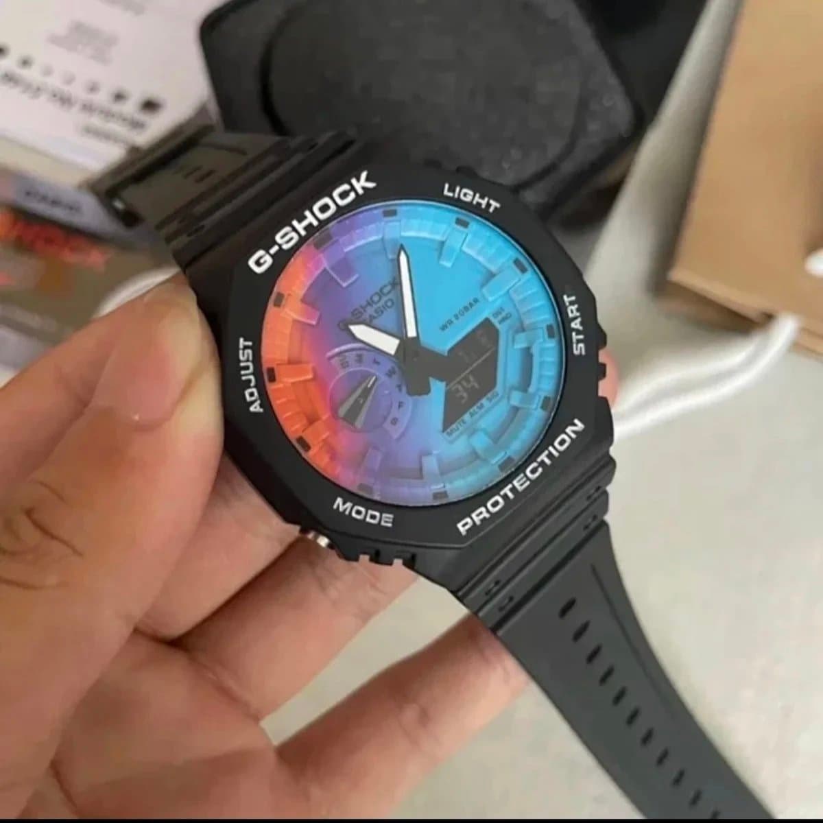 Casio G-Shock GA-2100 Rainbow Gradient Dial