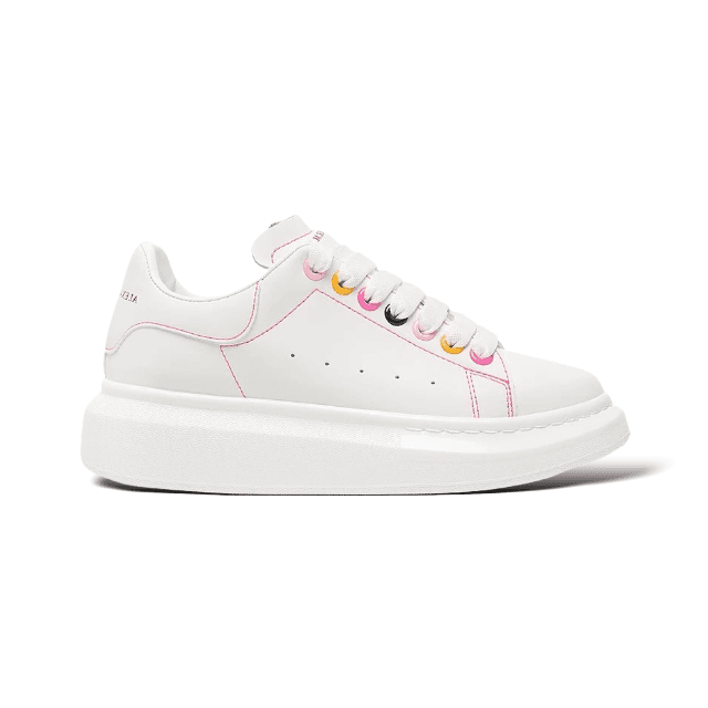 Alexander McQueen Oversized Sneaker White Pink Red — Pastel