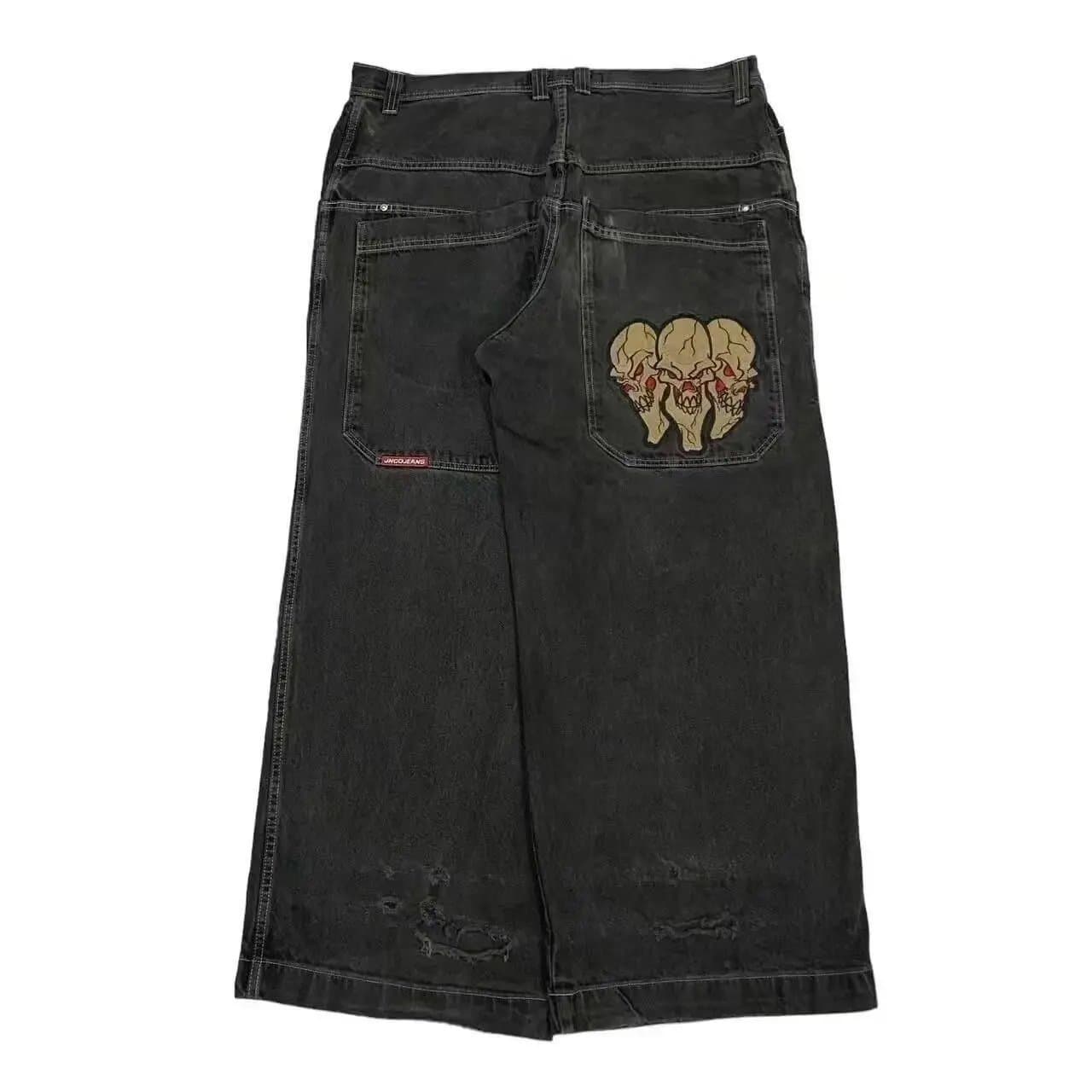 Supreme Low Rise Baggy Jeans Embroidered — 33