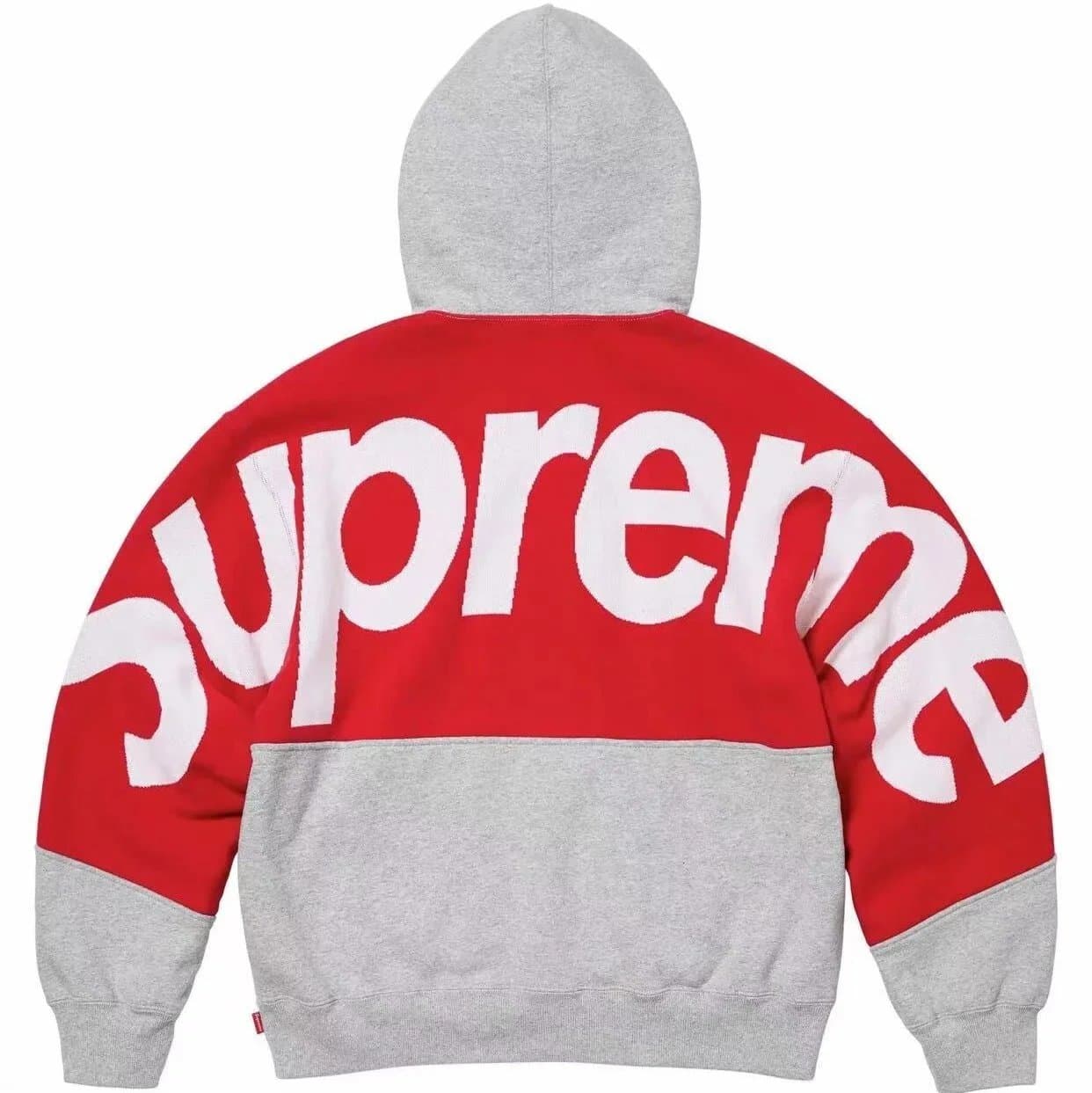 Supreme Box Logo Hooded Sweatshirt Large Logo — grey 1 suit
