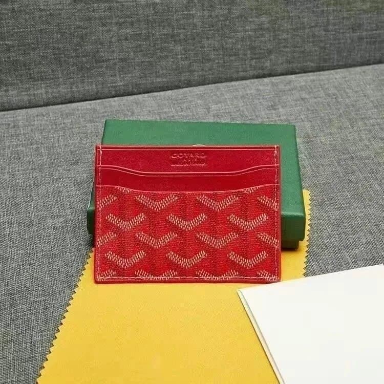 Goyard Card Holder Chevron Pattern