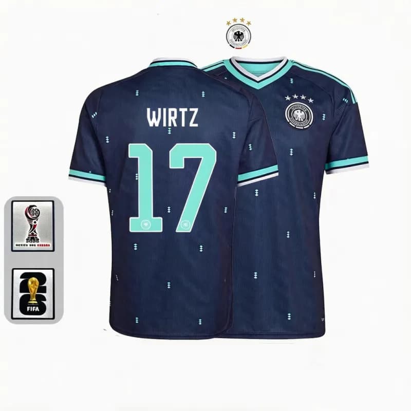 Nike England 1998 World Cup Home Jersey Saka #7 — Germany away jersey, number 17 with captain's armband