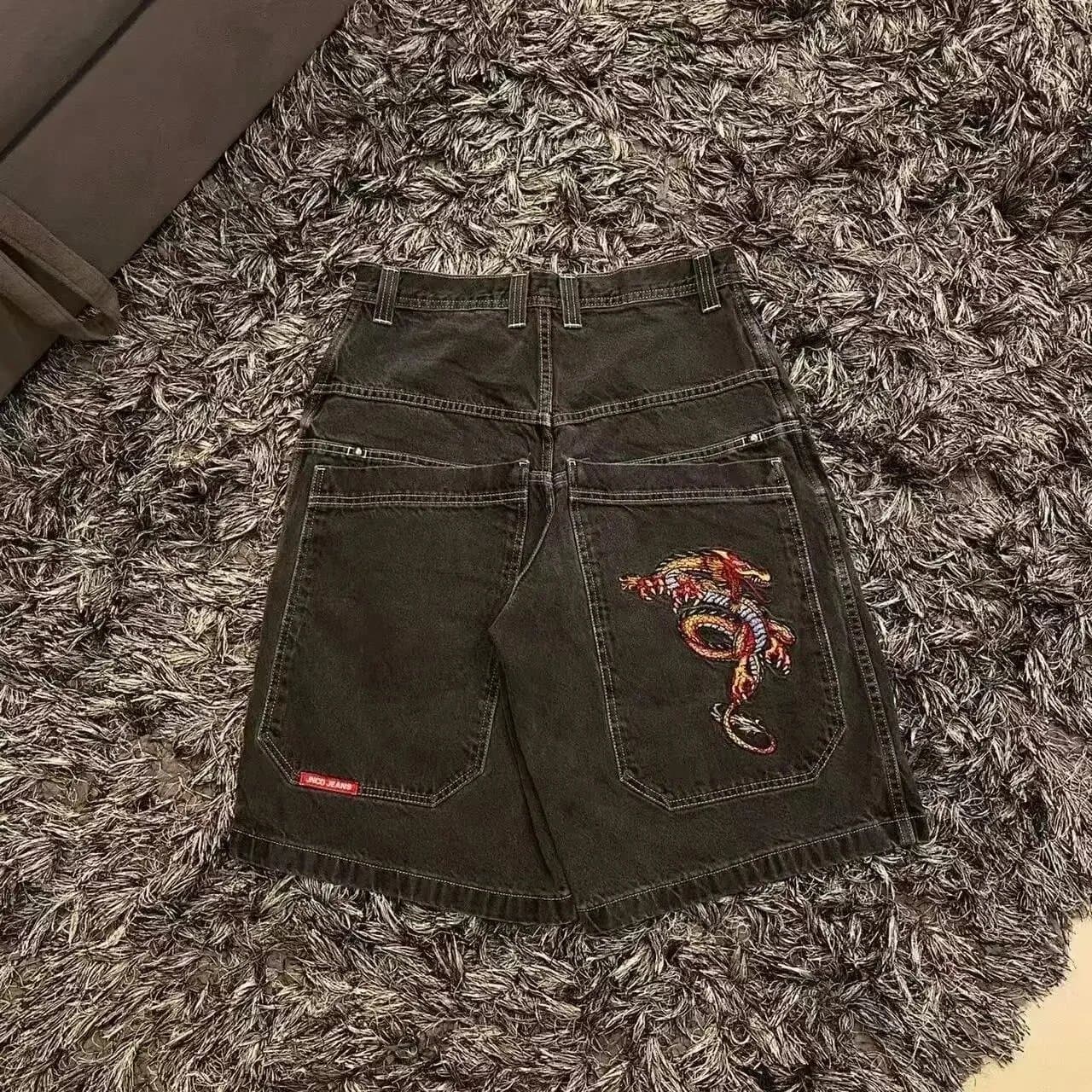 Dragon Embroidery Jeans Hand-Embroidered — 36