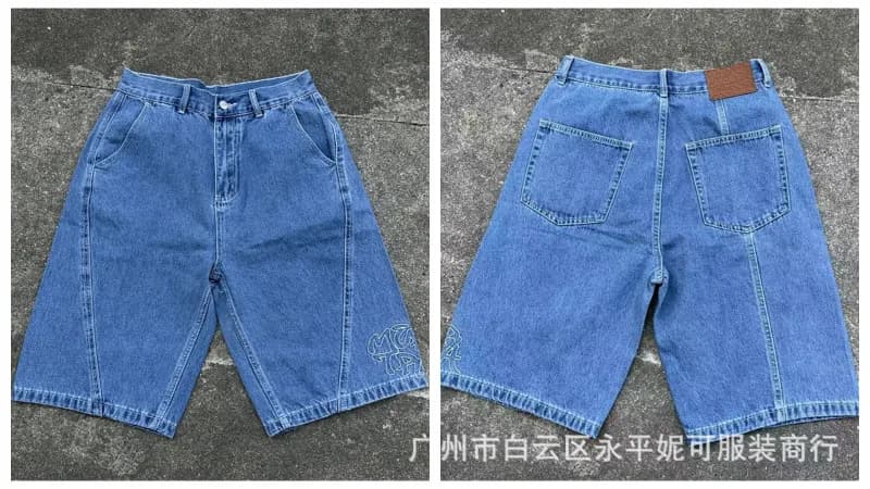 Levi's Denim Shorts Embroidered Side