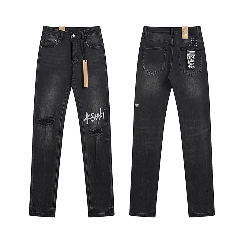 Amiri Slim Fit Jeans Star Embroidered — KS9012
