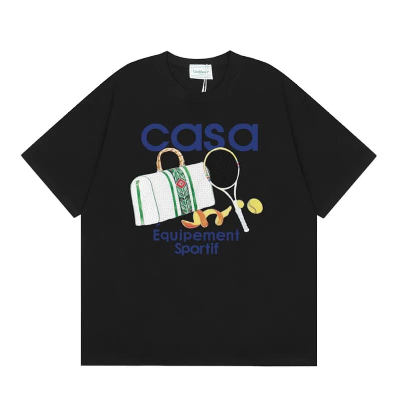 Casablanca Graphic Tee Casa Blanca Blue Frame — 79 black