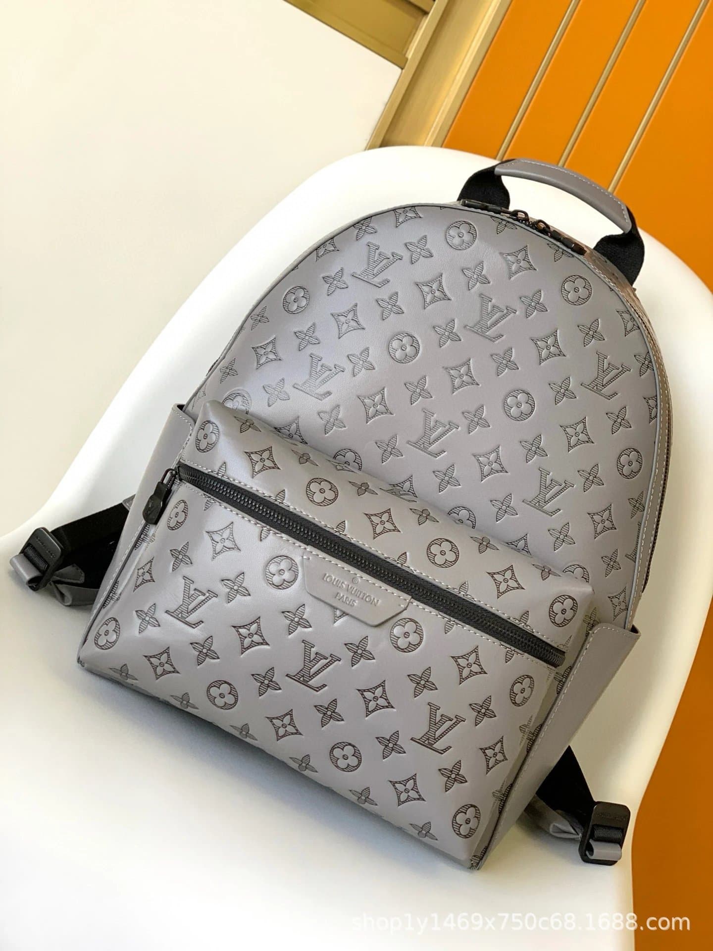 Louis Vuitton Monogram Empreinte Backpack Silver Grey