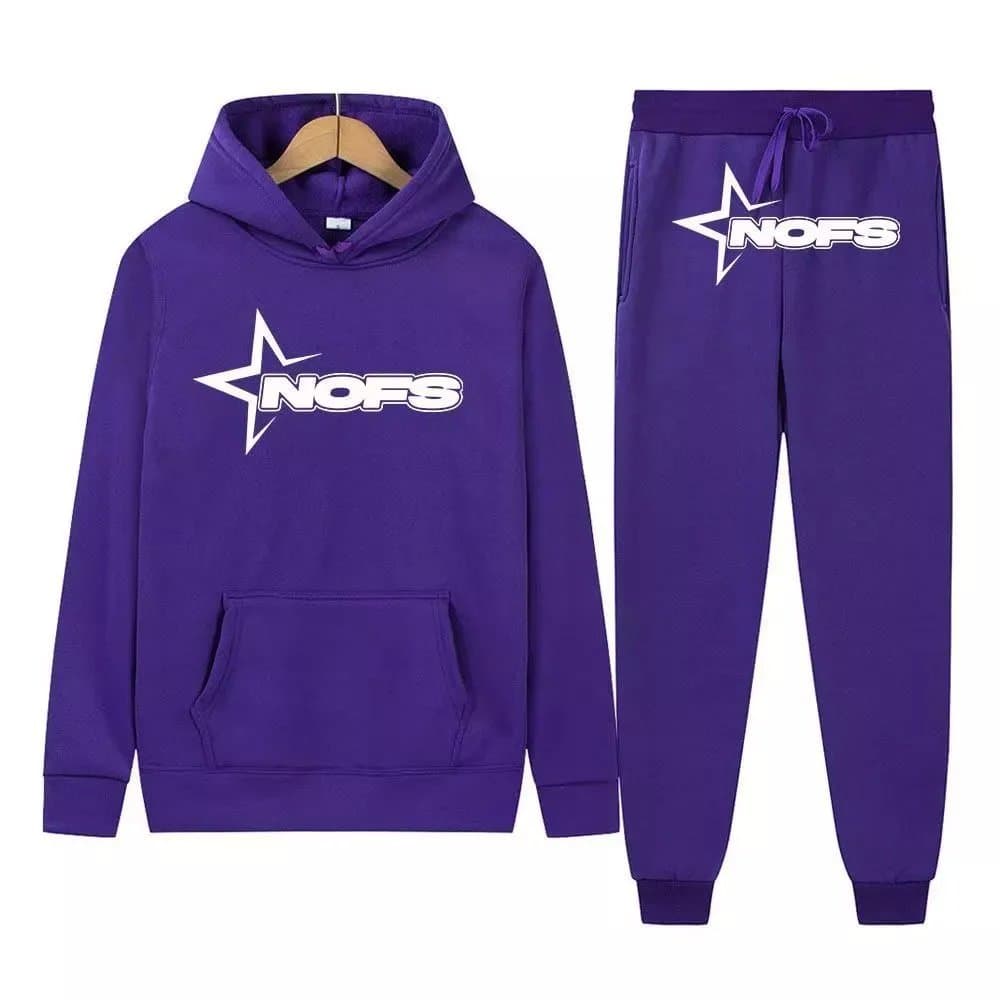Corteiz Hoodie and Joggers Set Star Logo