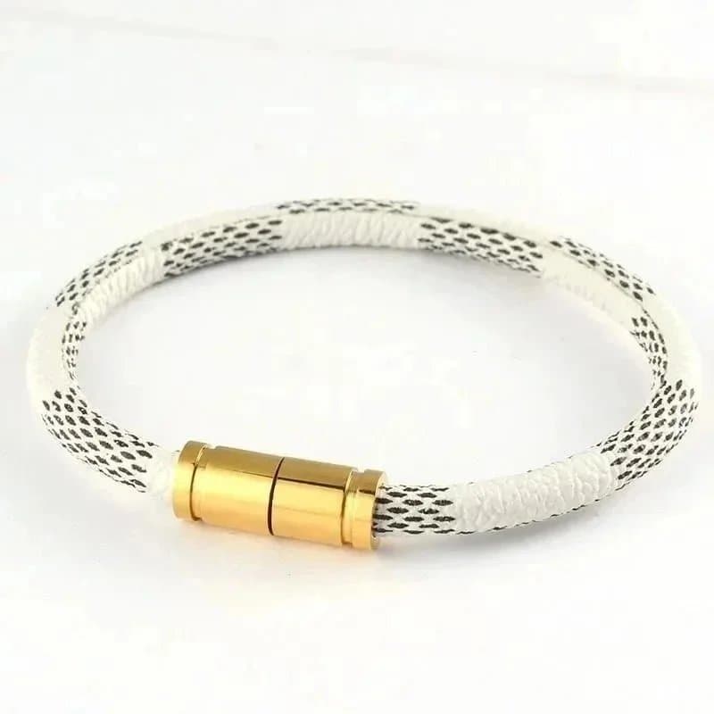 Chrome Hearts Braided Leather Bracelet Magnetic Clasp — TH013