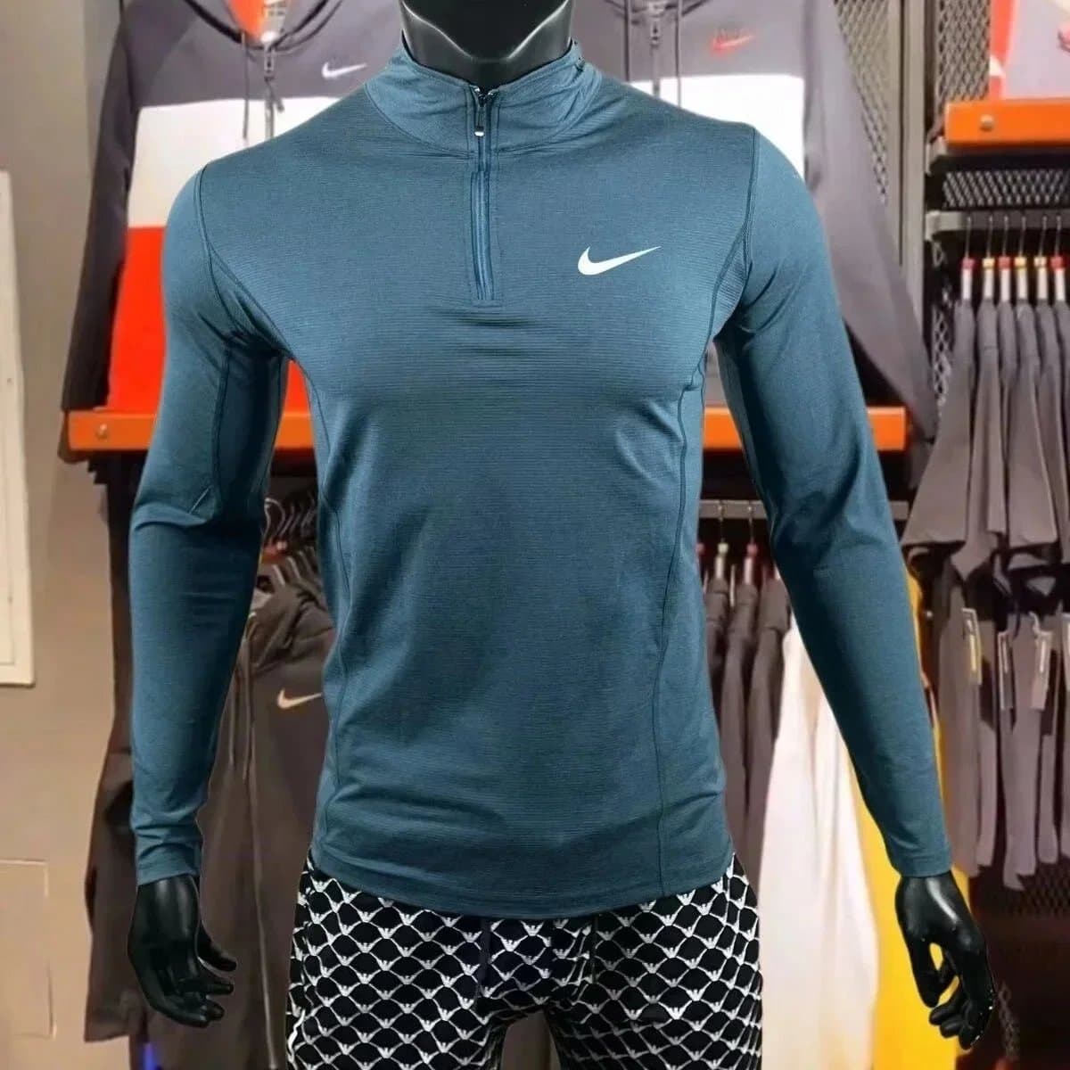 Nike Pro Tee Black with White Swoosh — 021
