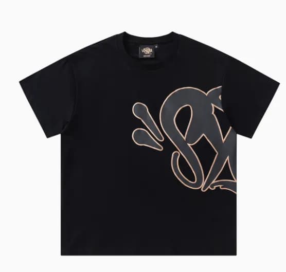 Sp5der Logo Joggers Graffiti Print — 黑金短袖