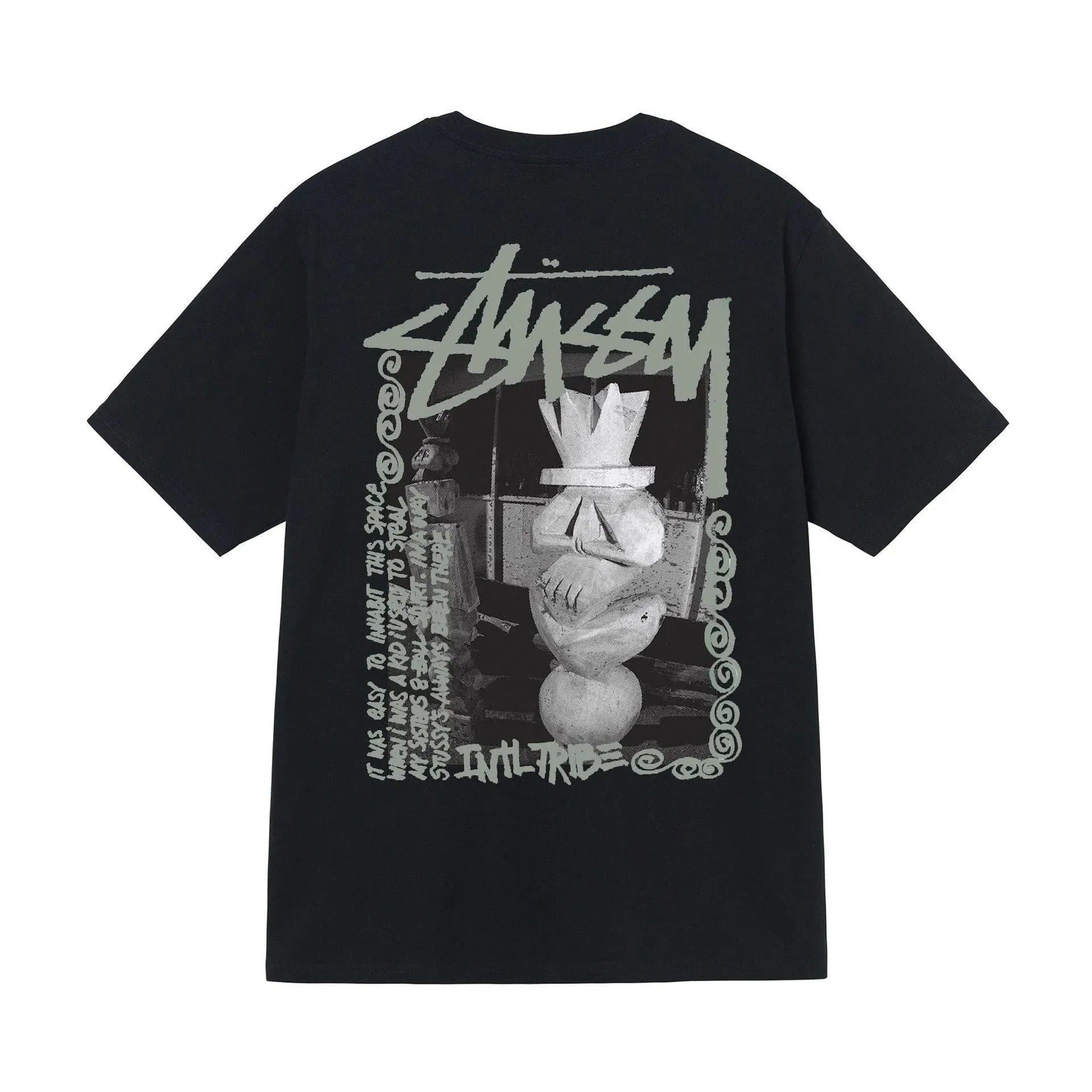 Stüssy Graphic Tee Circle Logo — 黑色【石像】