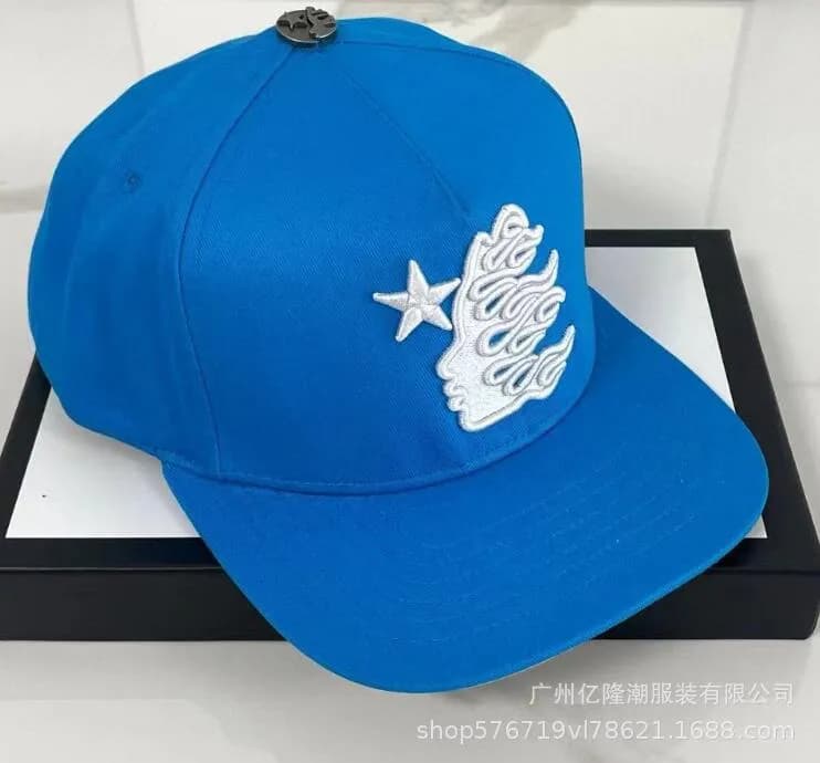 New Era 59FIFTY Cap Flame Star Embroidery — 73 running volume model