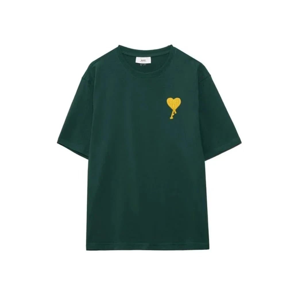Amiri Heart Logo Tee Black Heart Patch — 墨绿色【910金色爱心刺绣款】