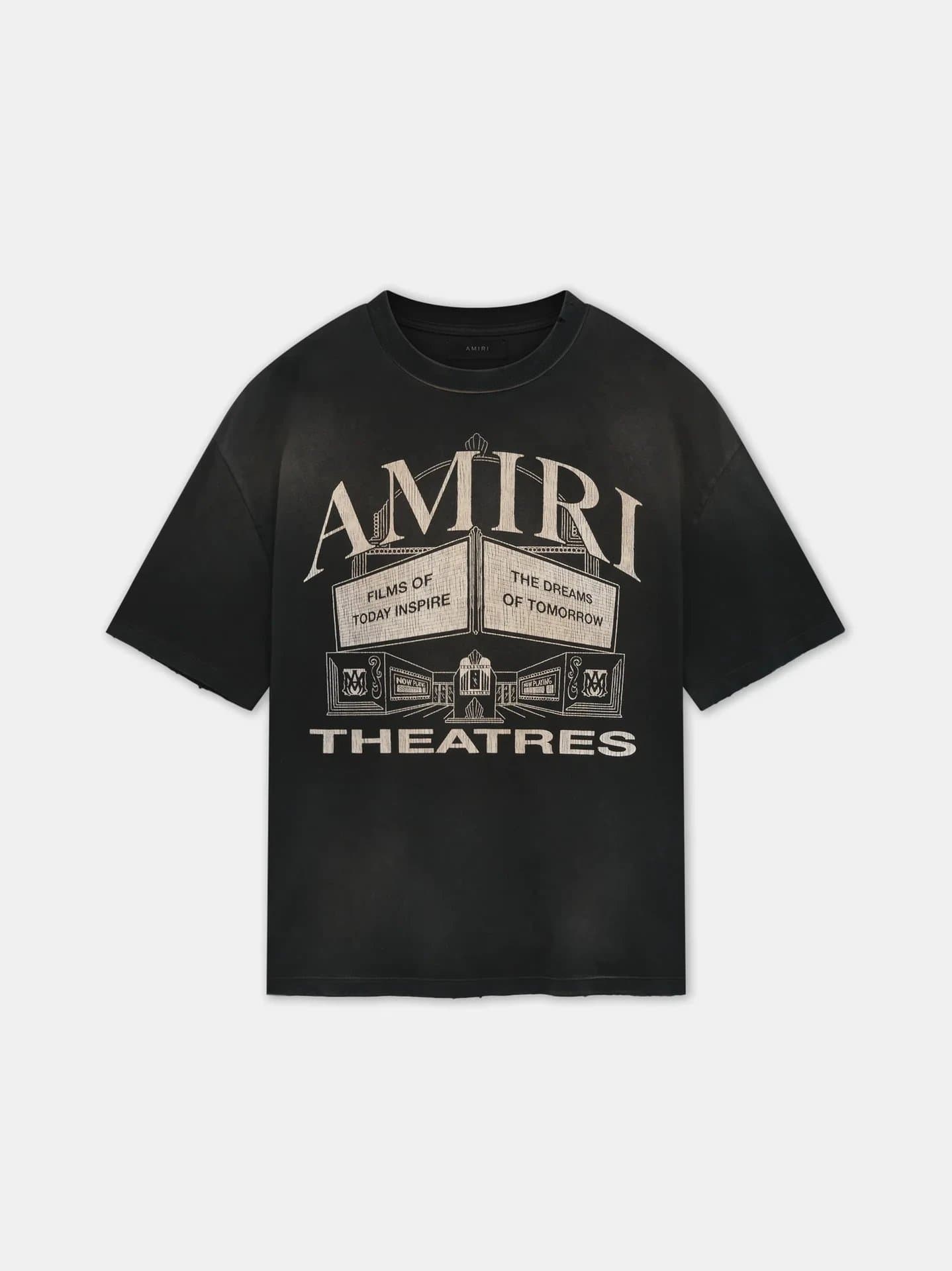 Amiri Graphic Tee Heart Wolf Print — 2071洗水黑