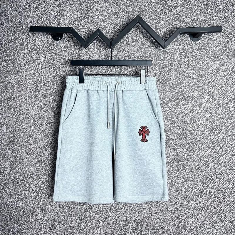 Chrome Hearts Embroidered Shorts Cross Logo Patch — D209 gray
