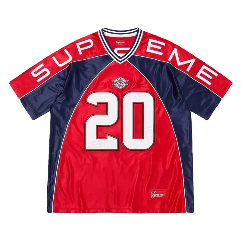Supreme Football Jersey Red Navy